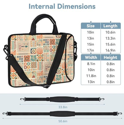 RICHEN 17 inch Laptop Shoulder Bag Carrying Case with Handle Fits 15.6/16/17/17.3/17.4 inch Laptop Notebook (Geometric Drawing, 16-17.3 inch) - color: Geometric Drawing