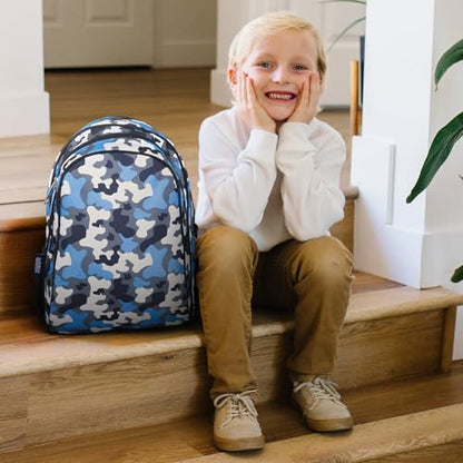 Wildkin 15 Inch Backpack for Kids, Blue Camo - color: Blue Camo, size: 15 Inch