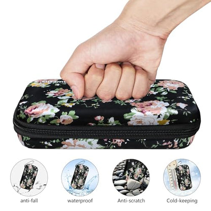 suzamed Insulin Cooler Travel Case,EVA Insulation Travel Medicine Kit with 2 Ice Packs for Diabetes Care,Insulin Pen and Other Diabetic Supplies (Rose) - color: Rose