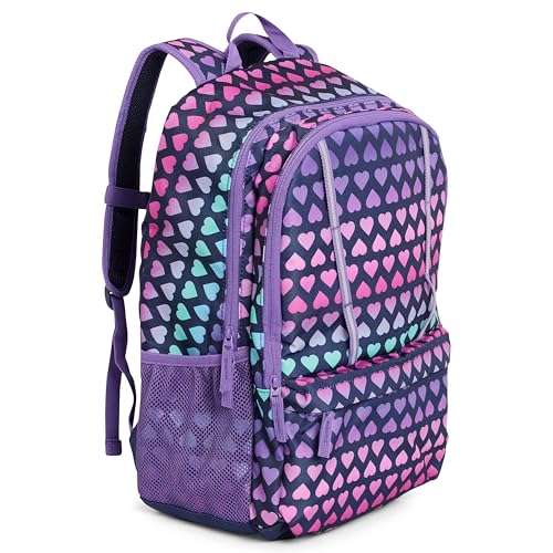 Lands' End Unisex Kids Large ClassMate Lightweight Durable Elementary School Backpack, Rose Violet - color: Rose Violet