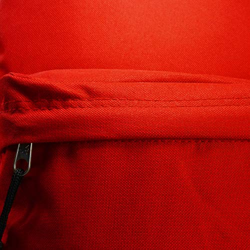 K-Cliffs Basic Emergency Survival Backpack Classic Simple School Book Bag Student Daily Daypack 18 Inch Red 18"x13"x16"