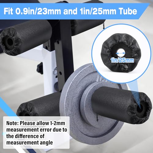 Hollowfly 4 Pcs Foam Foot Pads Foam Roller Pad Replacement for Weight Bench Inversion Table and Gym Exercise Equipments (7.5 x 3.5 x 1 Inch) - size: 7.5 x 3.5 x 1 Inch