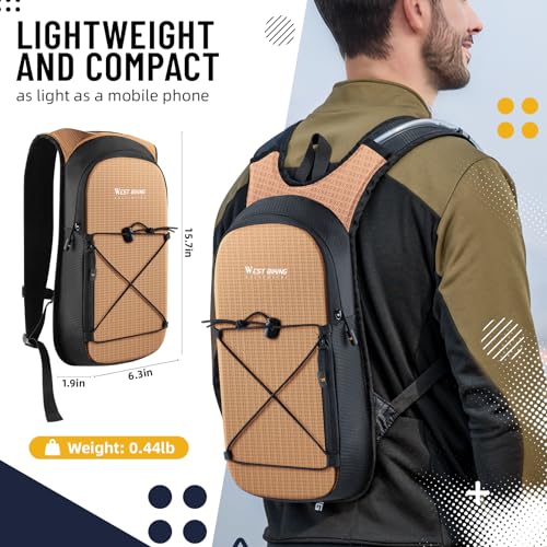 Hydration Backpack with 2L TPU Water Bladder, Lightweight Hiking Water Backpack, Running Hydration Pack for Cycling Climbing Camping Rave, Hydropack for Men Women - color: Orange