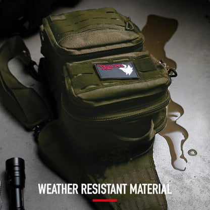 WOLF TACTICAL EDC Sling Bag - Concealed Carry Shoulder Bag for Range, Travel, Hiking, Outdoor Sports - color: Od Green