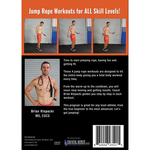 CRITICAL BENCH Total Body Jump Rope Workout Series – Full-Body Fitness Program to Jump, Burn Fat & Build Strength
