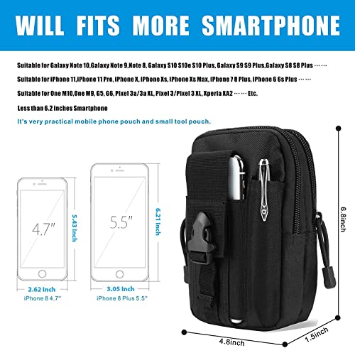 Belt Pouch, Tactical Molle Phone Pouch EDC Utility Pouches Waist Bag, Small Cell Phone Holster Gear Tool Gadget Pocket for Men - color: Shoulder Strap-Khaki