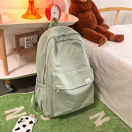 Eagerrich Aesthetic Cute School Backpack for Teens Girls Laptop Bag - color: Sage Green