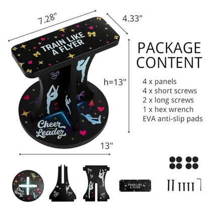 flyer stand cheer-Cheerleading Flyer Training Stand Balance Trainer for Flyers Stunt Practice Stability Board Core Strength and Balance Drill Equipment for Cheer Dance Gymnastics