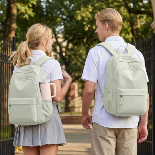 suwasp Casual Laptop Backpack for Women Men Waterproof Lightweight Backpacks Bag 15.6inch Laptop Daypack Large Capacity Backpack, Light Green - color: Light Green-m