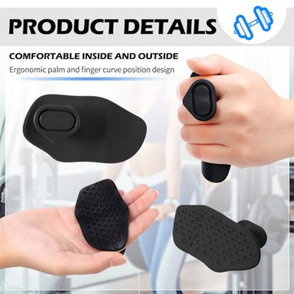 Anti-Slip Workout Grips, 6Pcs Ergonomic Rubber Hand Protector Gloves for Strength Training and Exercise,Weight Lifting,Dumbbell,Deadlift,Bar Pad Pull Up Grippers