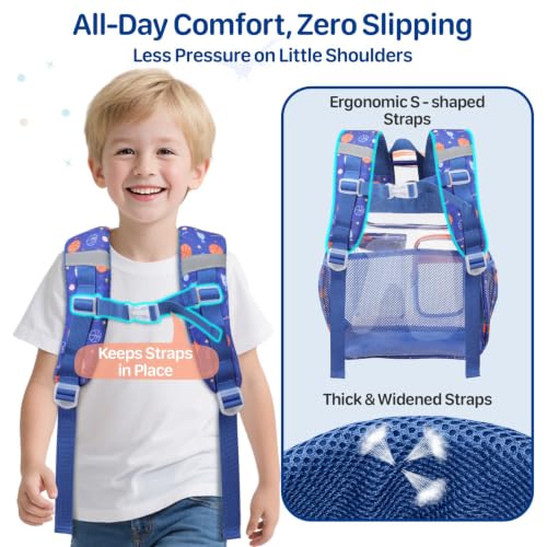 Bagseri Clear Backpack for Boys, 15 Inch Heavy Duty Kids Transparent Bookbag for School Kindergarten to 2nd Grade, Fits 12.5 Inch Folders, High Visibility Reflective Strips, Blue Basketball - color: 1pcs, A-blue Basketball, style: Backpack