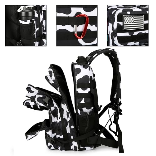 Lovelinks21 45L Tactical Assault Backpack 3 day assault pack with Molle Waterproof backpack Rucksack for Tactical Backpacks (Cow color) - color: Cow Color