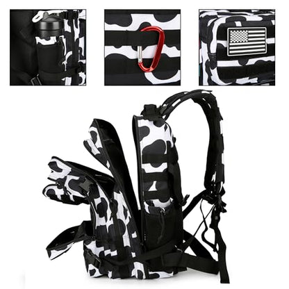 Lovelinks21 45L Tactical Assault Backpack 3 day assault pack with Molle Waterproof backpack Rucksack for Tactical Backpacks (Cow color) - color: Cow Color