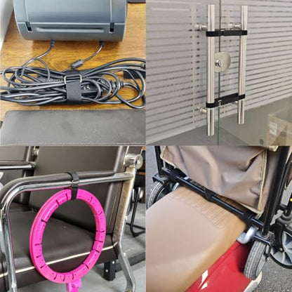 18 inch Extend Cable Strap and Adjustable Securing Strap with Buckle - 12 PCS Reusable Hook and Loop Fastening Nylon Cable Tie Wrap - size: 1 x 18 in