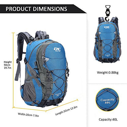 Diamond Candy Waterproof Hiking Backpack for Men and Women, Lightweight Day Pack for Travel Camping | Waterproof - color: Blue