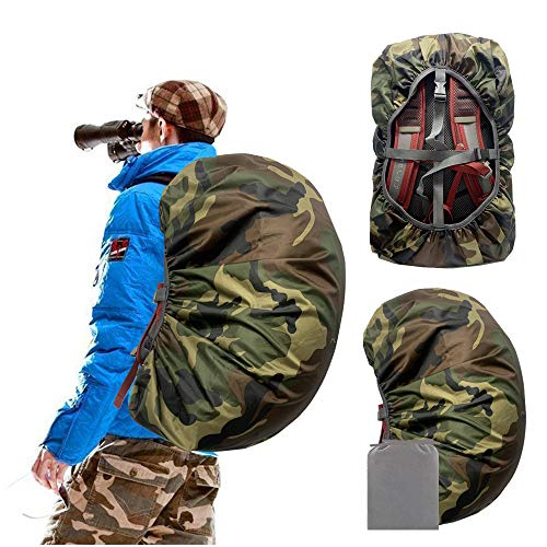 Joy Walker Waterproof Backpack Rain Cover, 12000mm Ultra-Waterproof, Upgraded Ultra-Strong Multilayers, Antislip Buckle Strap - color: Camouflage, size: XL (for 50-70L backpack)