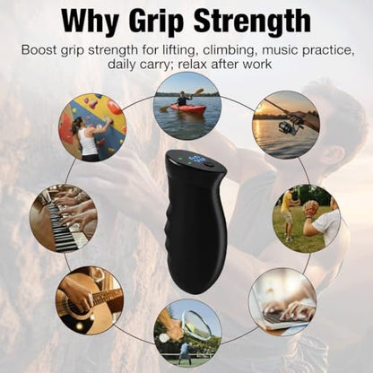 Digital Grip Strength Trainer, 0–440 lb Hand Gripper Strengthener with Real-Time Display (No Sound), 2 Modes: Test & Smart Vibration, Ergonomic Hand Grip & Forearm Strengthener, USB-C Rechargeable Hand Exerciser - color: Pink