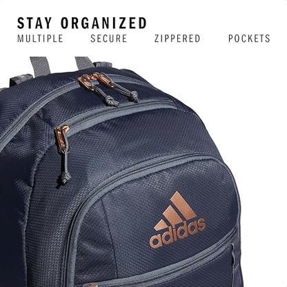 adidas Excel 7 School Backpack for Laptop, Gym and Travel, 34L, Shadow Navy/Onix Grey/Rose Gold/7, OSFA - color: Shadow Navy/Onix Grey/Rose Gold/7, size: One Size