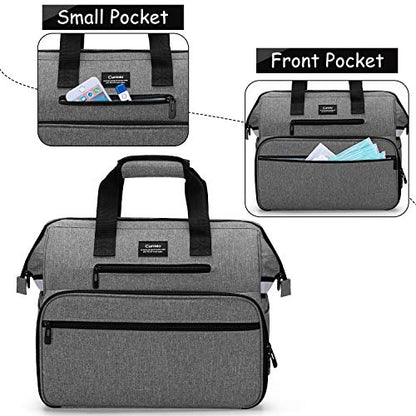 CURMIO Home Health Nurse Bag, Medical Supplies Bag with Padded Laptop Sleeve for Home Visits, Health Care, Hospice, Bag ONLY, Gray (Patent Pending) - color: Gray