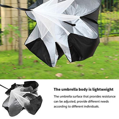 HERCHR Speed Parachute, 2Sets Resistance Running Parachute Speed Training Equipment with Adjustable Waistband for Athletes, Sprinting and Football Training