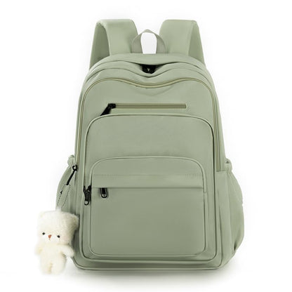 JARKJARD Cute School Backpack for Kids Teen Girls Aesthetic Lightweight Large Capacity Bookbag College Students School Bag Casual Travel Solid Color Daypack（Green） - color: Green