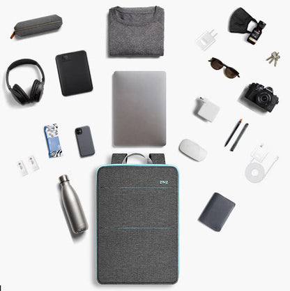ZINZ Slim & Expandable Laptop Backpack Water Resistant Backpack Travel Backpack Compatible with MacBook Air/Pro/Neo 13-14 inch, XPS 13/14, Surface 13.5" and Most 13-14 Notebooks，G01BL01 - color: G01bl01, size: 13"-14"