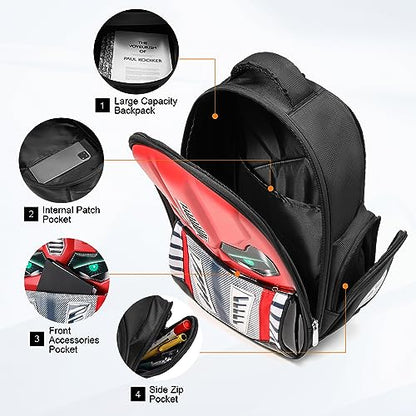 Dilunar Kids Backpack for School Child Boys Kindergarten Elementary Toddler Bag - color: Red, size: 14"