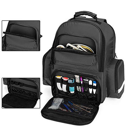 Trunab First Responder Trauma Backpack, Empty, Black | Medical Emergency Kits Storage, For EMT, EMS, Police, Firefighters, Jump Bag Pack - color: Black