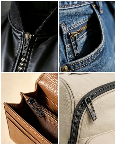 VIPERADE VAT1 Heavy Duty Titanium Zipper Pulls Replacement, Universal Zipper Pull Tab Repair Kit for Jackets, Coats, Suitcases, Luggage, Backpacks, Handbags and EDC Pouches (2 Polished, 0.98" × 0.2") - color: 2 Polished, size: 0.98" × 0.2"