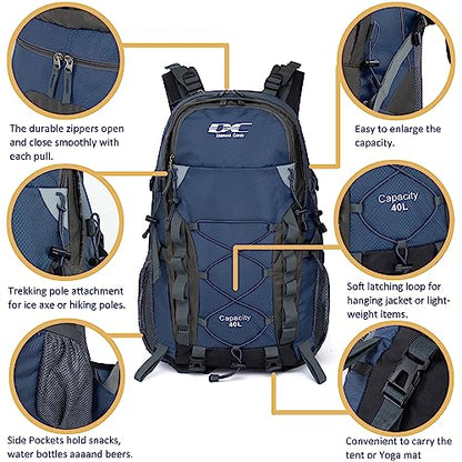 Diamond Candy Waterproof Hiking Backpack for Men and Women, Lightweight Day Pack for Travel Camping | Waterproof - color: Royalblue