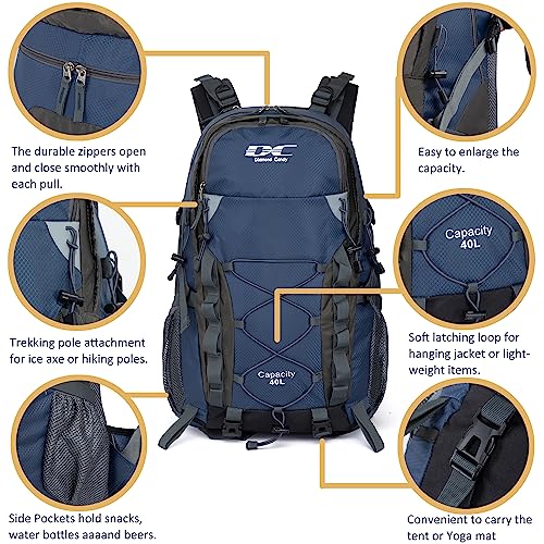 Diamond Candy Waterproof Hiking Backpack for Men and Women, Lightweight Day Pack for Travel Camping | Waterproof - color: Royalblue