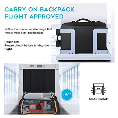 BANGE 45L Carry On Backpack, Weekender Travel Backpacks, 17.3 inch Laptop Back Pack Business Expandable Bag for Men and Women… (Blake45L（with3cubes)… - size: Black-45l(with3cubes)