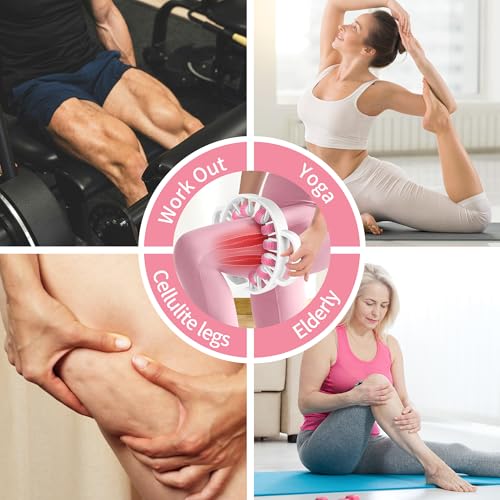 Massager Roller for Cellulite & Lymphatic Drainage – Fascia Muscle Roller Stick for Legs, Thighs, Calf – Deep Tissue Massage Tool for Pain Relief, Body Sculpting, Anti-Cellulite, Athletes Recovery