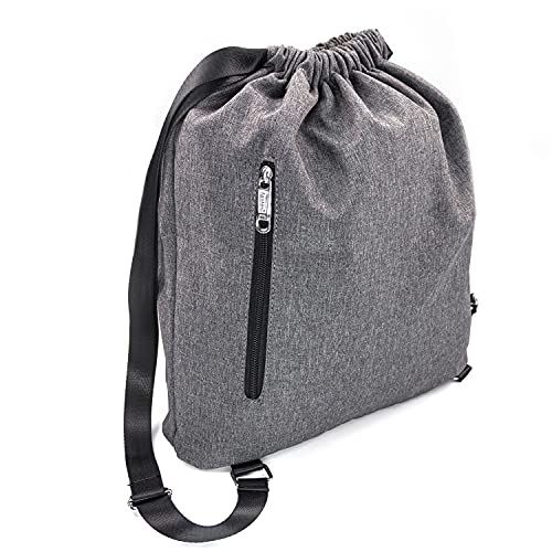 KAUKKO Drawstring Sports Backpack Gym Yoga Bag Shoulder Rucksack for Men and Women (4-GREY) - color: 4-grey