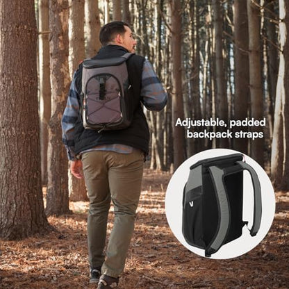 Titan by Arctic Zone Backpack Cooler, Insulated Soft Sided Bag with Leak Proof Lining and Padded Straps, for Lunch, Picnic, and Travel, 24 Can Capacity - color: Sharkskin Gray