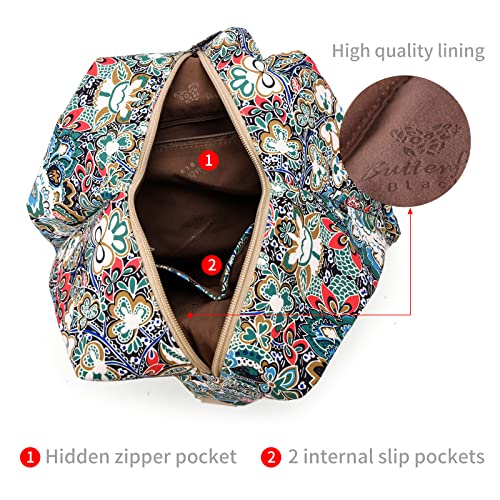 Black Butterfly Premium Backpack for Women, Bohemia Style Fashion Casual Daypack Backpack, Small Backpack Purse (02-blue) - color: 02-blue