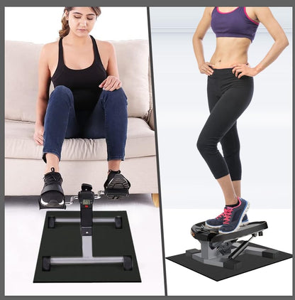 Double Non-Slip Workout Mat for Ellipse Leg Exerciser, Ellipse Machine Mat, Exercise Mat for Under Desk Ellipticals, Suitable for Electric Seated Foot Pedal Exerciser, 23.6" × 19.7" - size: 19.7"L x 23.6"W x 0.1"Th