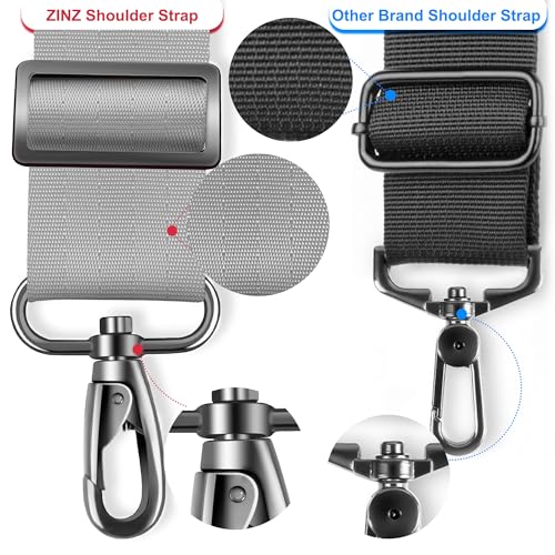 ZINMARK Shoulder Strap 59 inch, Extra-Thick Fixed Cushion Pad and Dual Clasps Universal Replacement Strap for Bags, Camera, Crossbody，Lawn mower -Gray - color: Gray