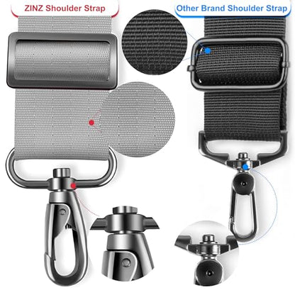 ZINMARK Shoulder Strap 59 inch, Extra-Thick Fixed Cushion Pad and Dual Clasps Universal Replacement Strap for Bags, Camera, Crossbody，Lawn mower -Gray - color: Gray