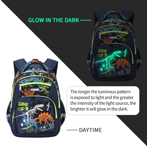 Cusangel Backpack for Boys Girls School Bookbags,Kindergarten Elementary Middle School Lightweight Waterproof Multifunctional Large Capacity for Backpack (17inch Luminous dinosaur) - color: Luminous Dinosaur 17in