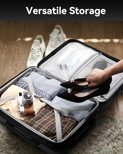 LUGGEX Carry On Luggage 22x14x9 Airline Approved, Polycarbonate Hard Suitcase with Front Pocket (Blue, 20 Inch, 35L) - color: Blue, size: 20 Inch-NonEXT
