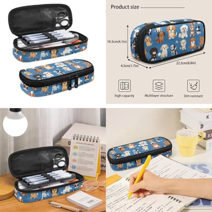Dog Pattern School Backpack with Lunch Bag for Kids Girls Backpacks Ages 8-10 Lightweight Kids Bookbag for Primary Elementary Back to School Bags with Adjustable Straps Book Bag Set 4 Pieces - color: Dog Pattern