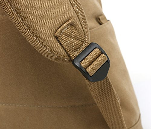 kayond Casual Style Lightweight canvas Laptop Bag/Durable Travel backpacks/Rucksack for Men&Women/Fashion Backpack Fits 15 inch Notebook (Khaki) - color: Khaki
