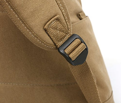 kayond Casual Style Lightweight canvas Laptop Bag/Durable Travel backpacks/Rucksack for Men&Women/Fashion Backpack Fits 15 inch Notebook (Khaki) - color: Khaki