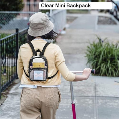 Clear Mini Backpack Stadium Approved - Clear Backpack for Stadium Events