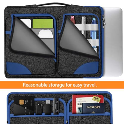 ZINZ 360 Protective Laptop Case 15" 15.6" 16" Sleeve, Water-Resistant Handbag with Straps Compatible with 16" MacBook Neo, MacBook Pro Air 16"/15", XPS 16" and Most 15" 15.6" 16" Notebooks,B01BL02 - color: B01bl02, size: 15"-16"