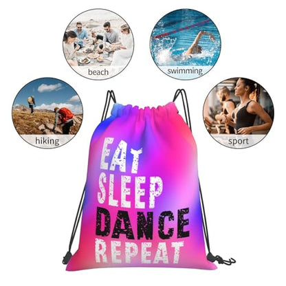 Gymnastics Drawstring Backpack Light Gym String Bag Pink Water Resistant Sackpack Sport Yoga Daypack For Womens Mens - color: Gymnastics7