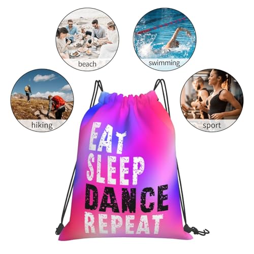 Gymnastics Drawstring Backpack Light Gym String Bag Pink Water Resistant Sackpack Sport Yoga Daypack For Womens Mens - color: Gymnastics7