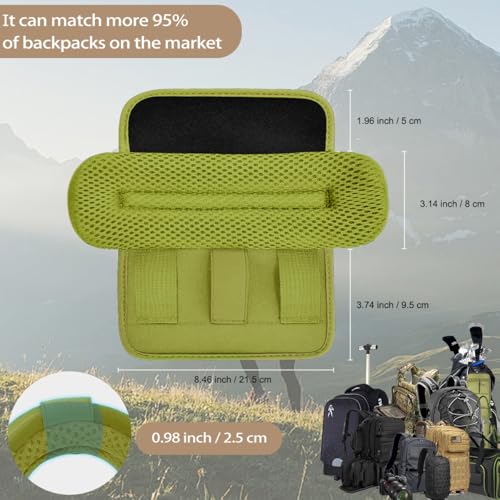 ZINMARK 2Pcs Thick Cushioned Shoulder Pads, Anti-Slip Design and Breathable Mesh Pads for Shoulder Strap,Soft and Comfortable - color: Army Green