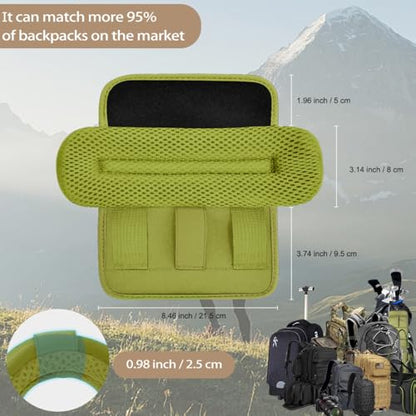 ZINMARK 2Pcs Thick Cushioned Shoulder Pads, Anti-Slip Design and Breathable Mesh Pads for Shoulder Strap,Soft and Comfortable - color: Army Green